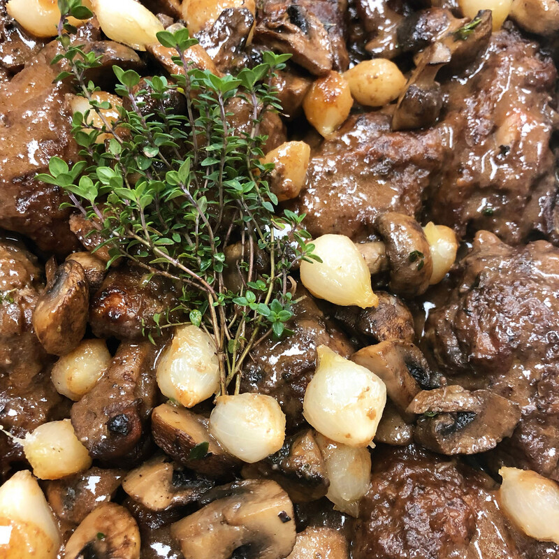 Prix-Fixe: Coq au Vin with Pasta