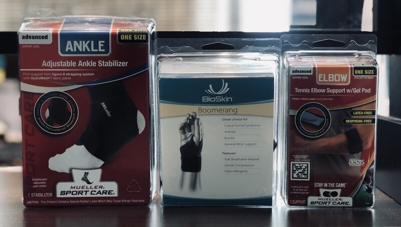 ANKLE BRACE, TENNIS ELBOW STRAP OR WRIST BRACE
