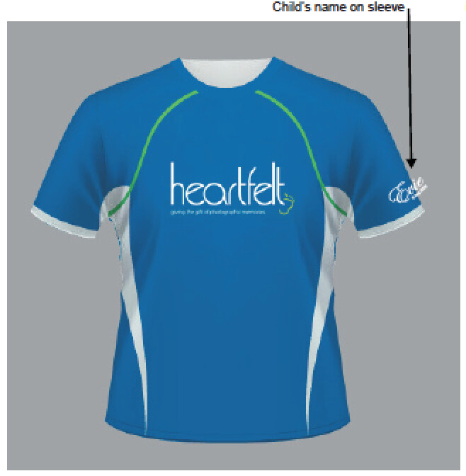 Heartfelt Running Shirt - with customised text