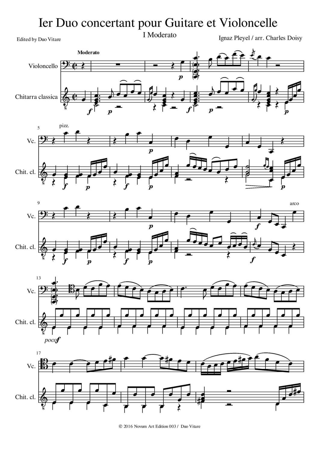 Charles Doisy - 1st Duo Concertant de Pleyel -Sheet Music (PDF)