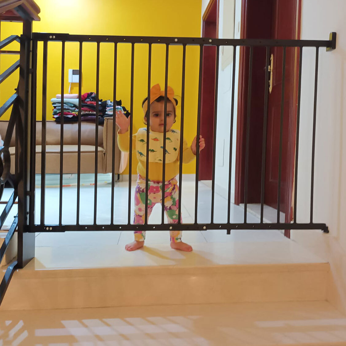 Child safety door for hot sale stairs