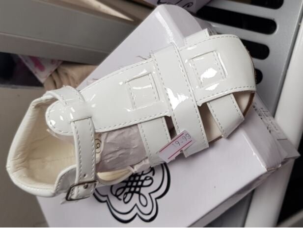Ralph white patent infant sandal  infant