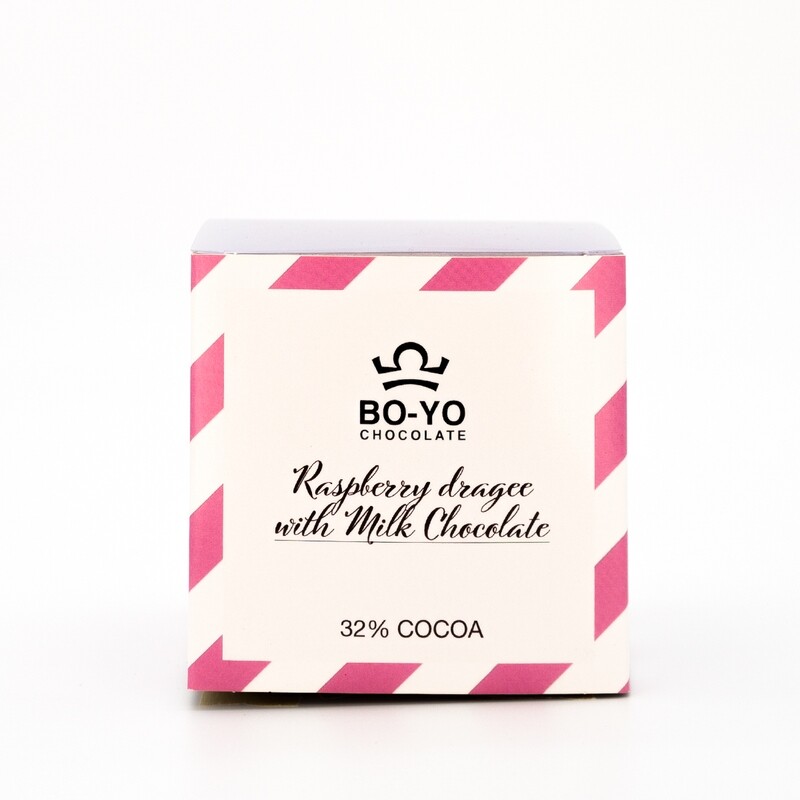Raspberry Dragee with Milk Chocolate