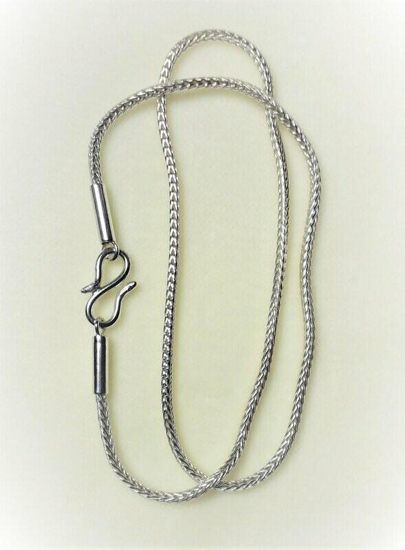 Silber Fuchsschwanz Kette,  
Gesamtlänge  40,5 cm,  Kettenbreite 1,8mm.