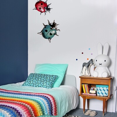 sticker 1 coccinelle bleue ♡