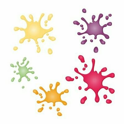 kit de 5 stickers tâches de peinture