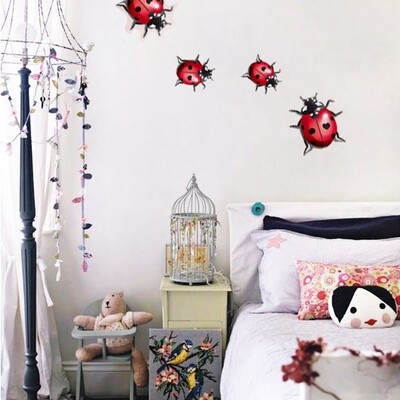 kit de 4 stickers Amour de coccinelles ♡