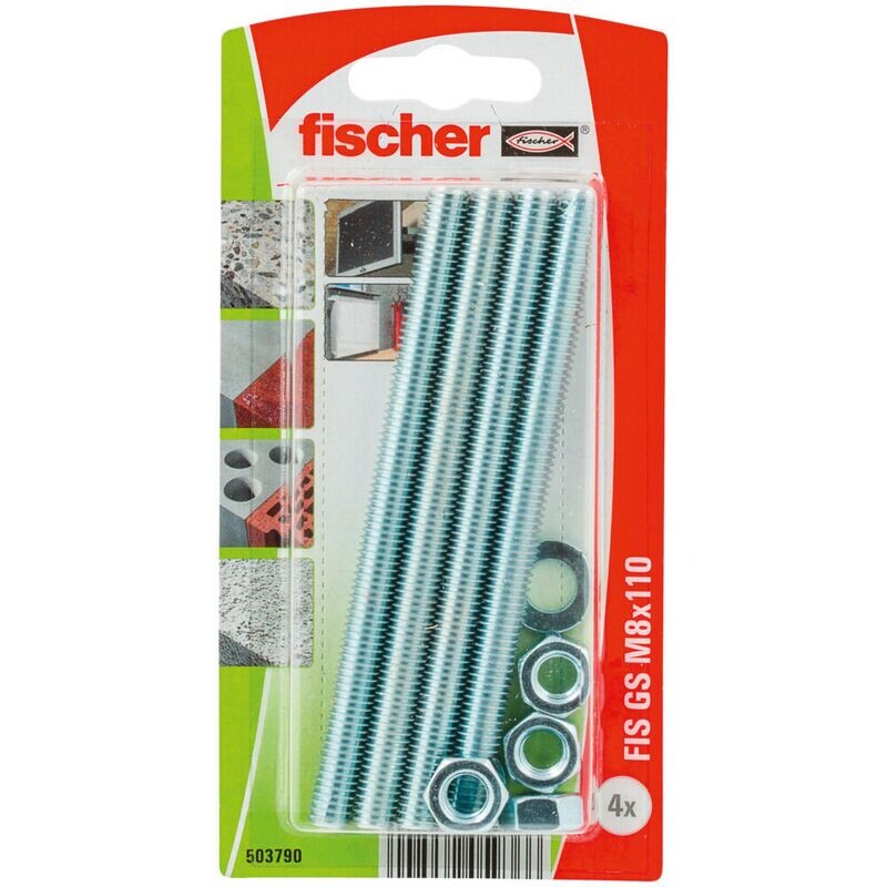 FIS GS M8x110 Κοχλίας χημικού αγκυρίου blister (4x)