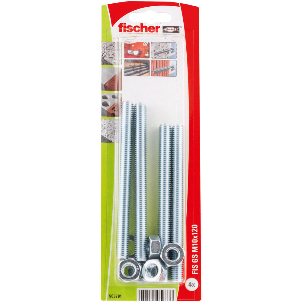 FIS GS M10x120 Κοχλίας χημικού αγκυρίου blister (4x)