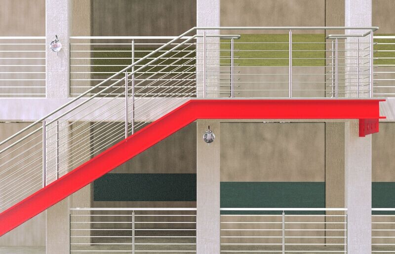 Στερέωση μεταλλικών κλιμακοστασίων
