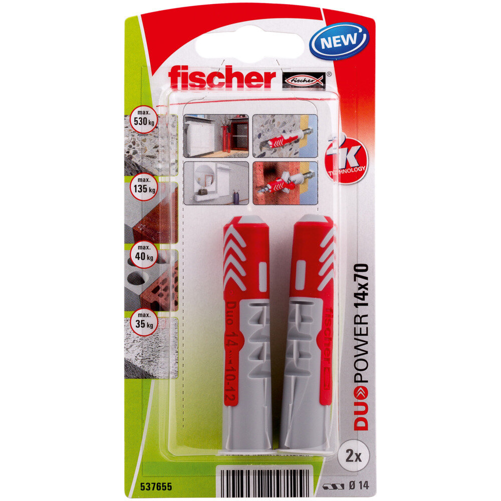 DuoPower 14x70 Νάιλον βύσμα blister (2x)