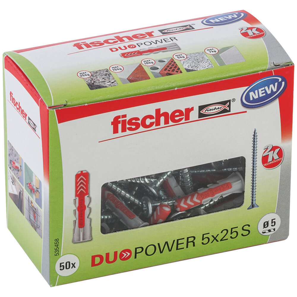 DuoPower 5x25 S DIY Νάιλον βύσμα βίδα