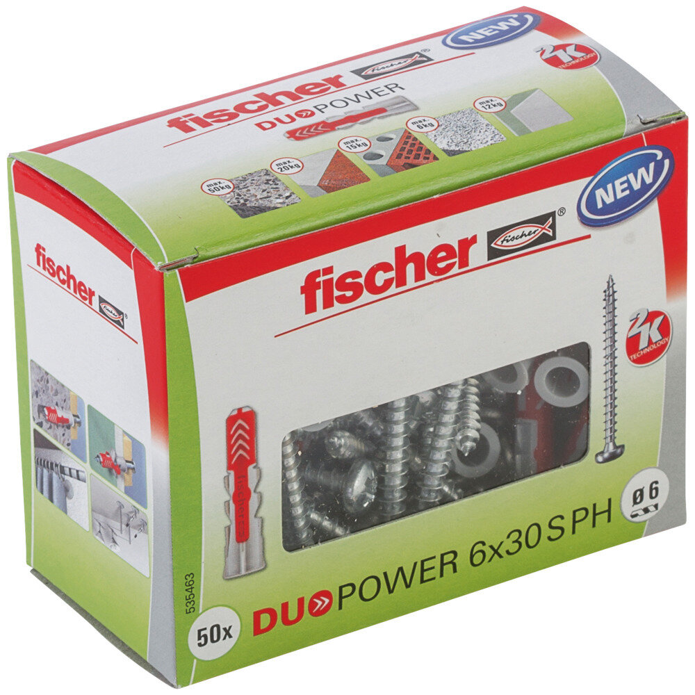 DuoPower 6x30 S PH DIY Νάιλον βύσμα βίδα