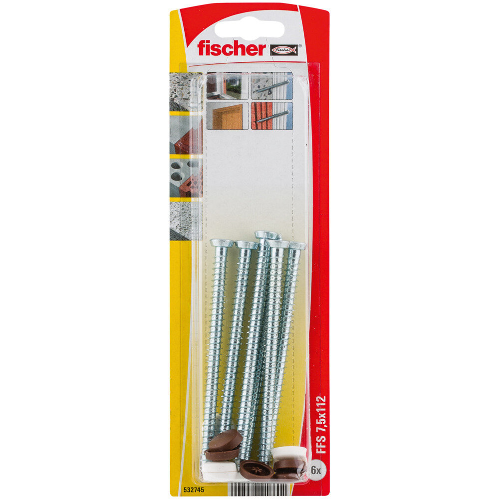 FFS 7,5x112 Τσιμεντόβιδα κουφωμάτων σε blister (6x)