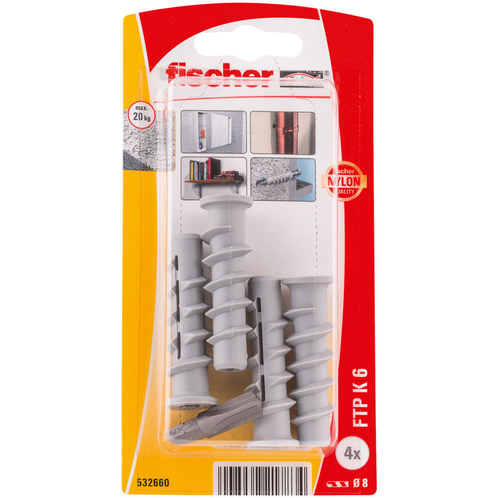 FTP 6 Νάιλον αγκύριο για πορομπετόν blister (4x)
