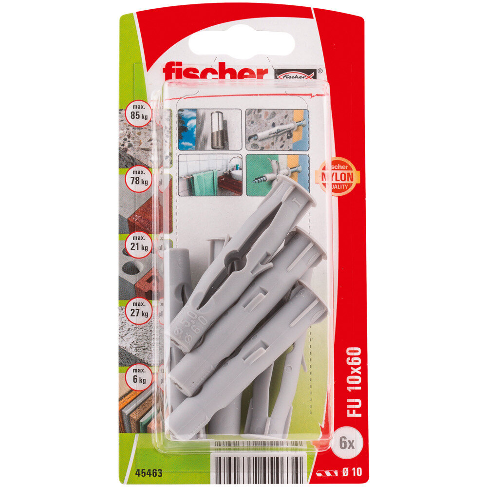 FU 10x60 Νάιλον βύσμα blister (6x)