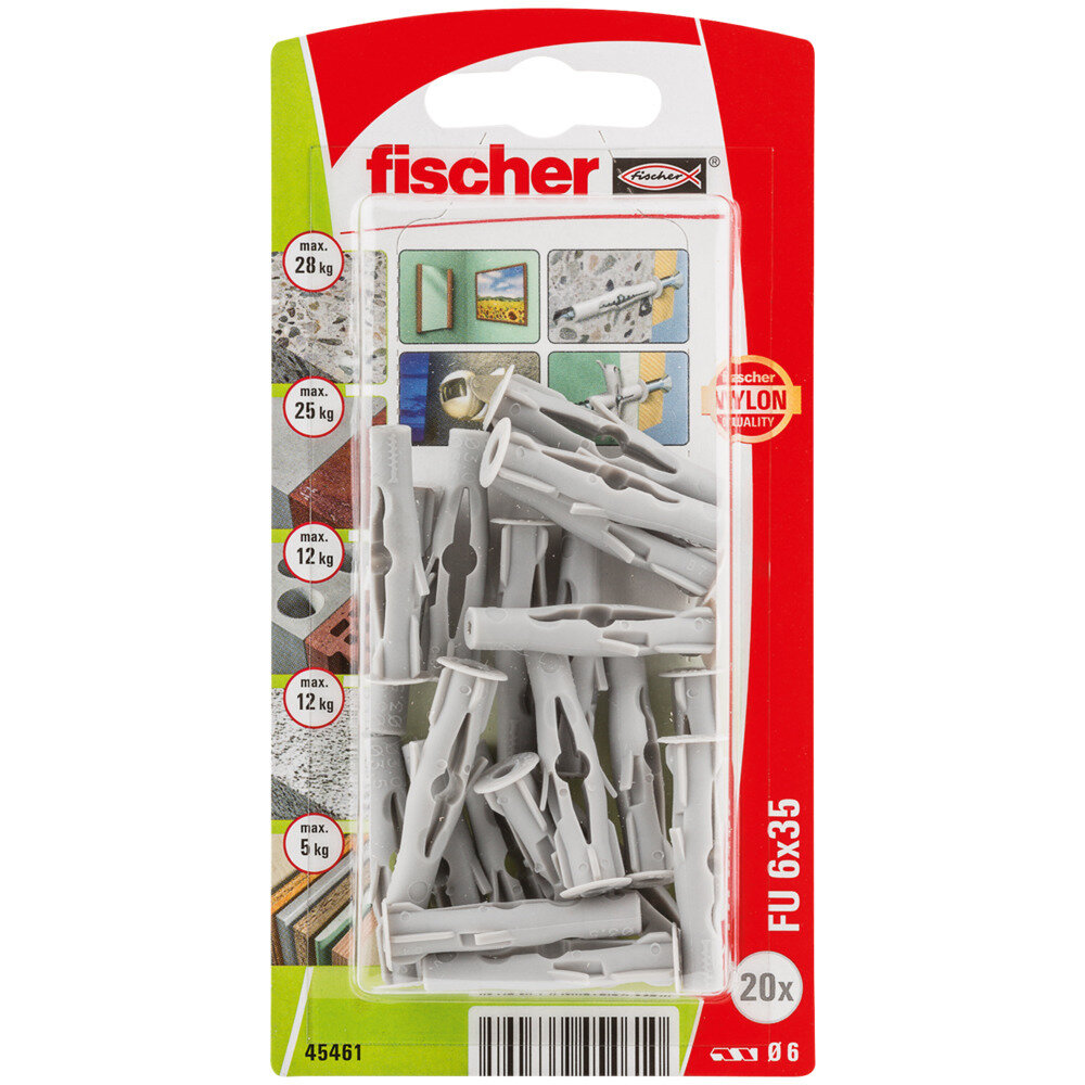 FU 6x35 Νάιλον βύσμα blister (20x)