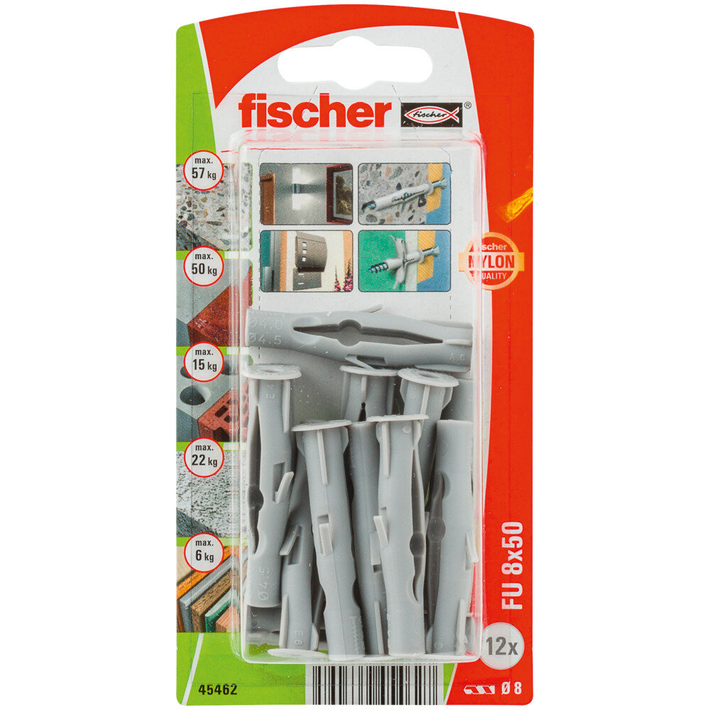 FU 8x50 Νάιλον βύσμα blister (12x)