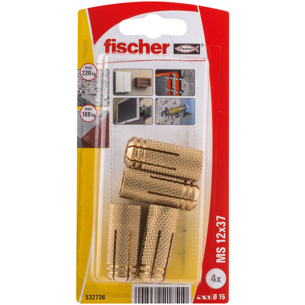 MS 12x41 Μπρούτζινο βύσμα blister (4x)