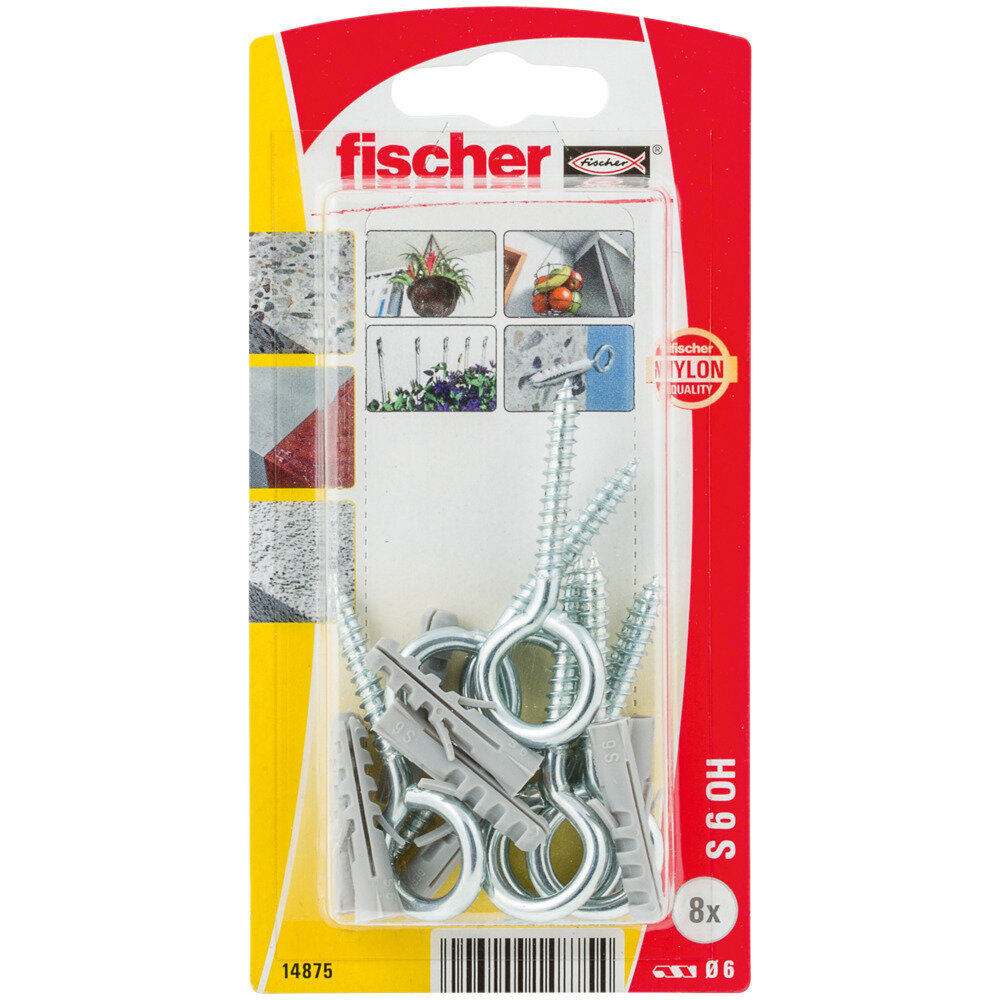 S 6 ΟH Νάιλον βύσμα κρίκος blister (8x)