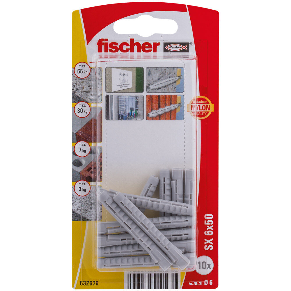SX 6x50 Νάιλον βύσμα blister (10x)