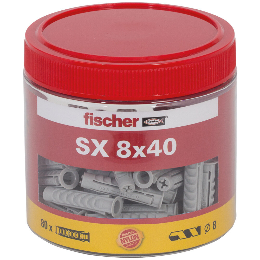 SX 8X40 Νάιλον βύσμα σε βαζάκι (80x)