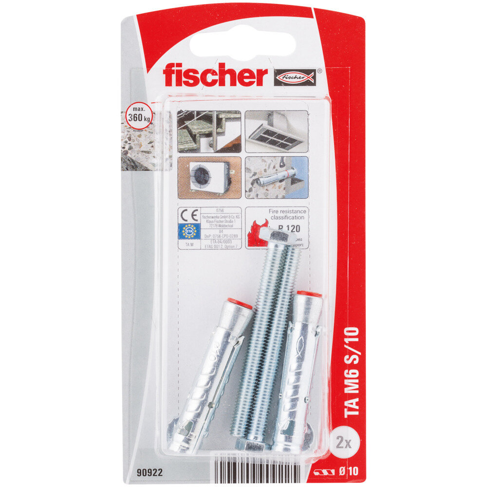 TA M6 S/10 Αγκύριο βαρέως τύπου blister (2x)