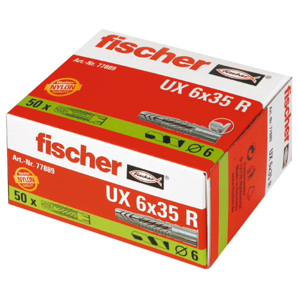 UX 6x35 R Νάιλον βύσμα (ροδέλα)