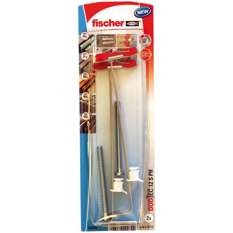 DuoTec 12 S PH Βύσμα για λεπτότοιχα υλικά βίδα blister (2x)
