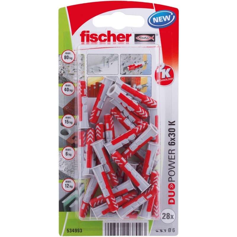 DuoPower 6x30 Νάιλον βύσμα blister (28x)