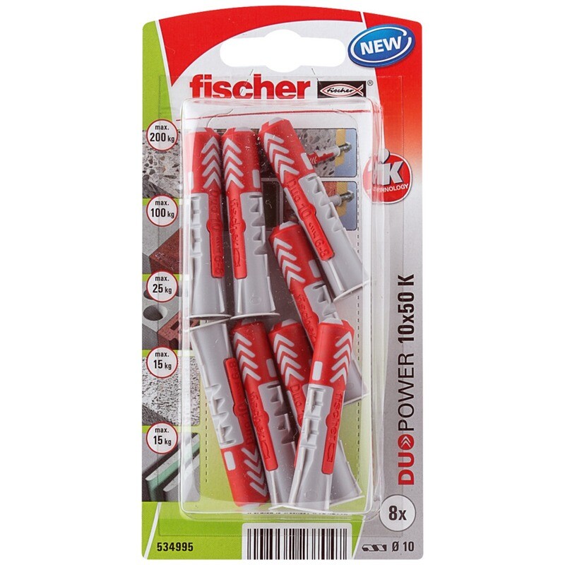 DuoPower 10x50 Νάιλον βύσμα blister (8x)