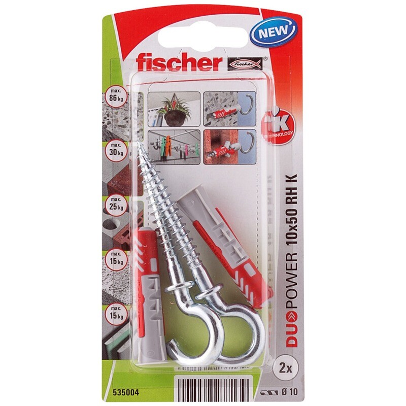 DuoPower 10x50 RH Νάιλον βύσμα γάντζος blister (2x)