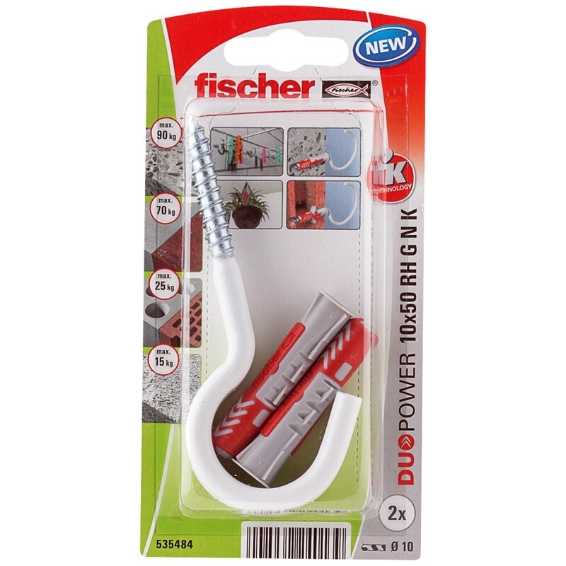 DuoPower 10x50 RH G N Νάιλον βύσμα γάντζος blister (2x)