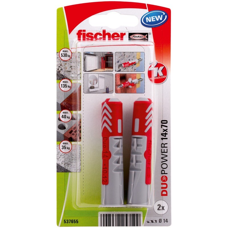 DuoPower 14x70 Νάιλον βύσμα blister (2x)