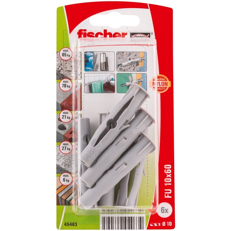 FU 10x60 Νάιλον βύσμα blister (6x)