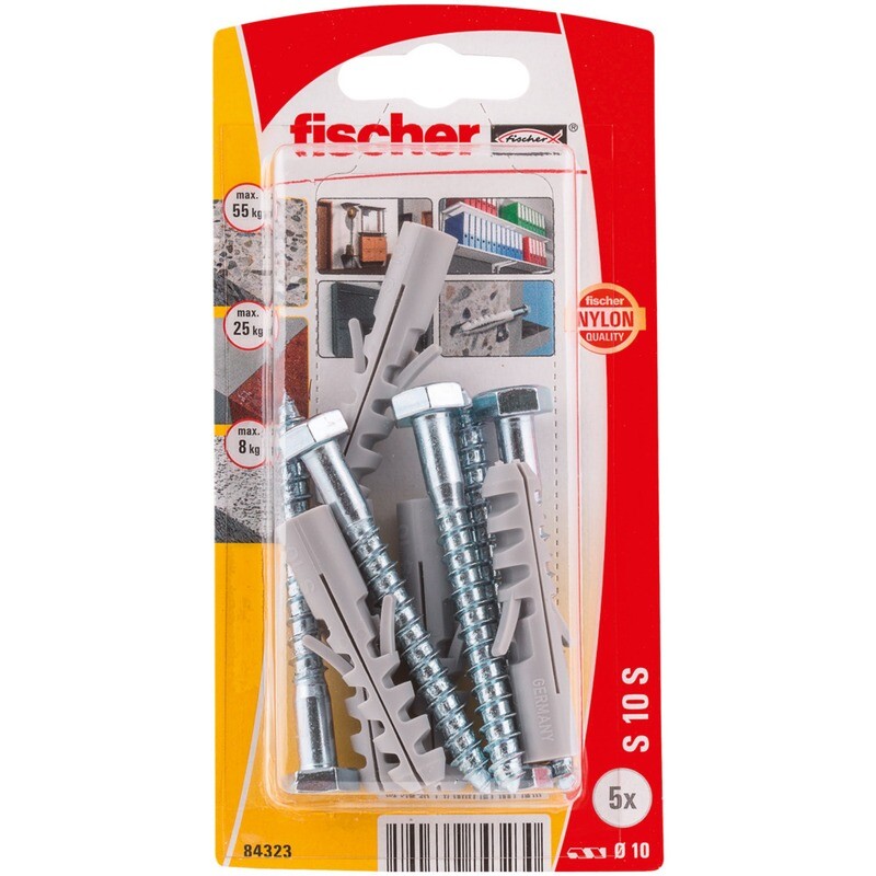 S 10 S Νάιλον βύσμα βίδα blister (5x)