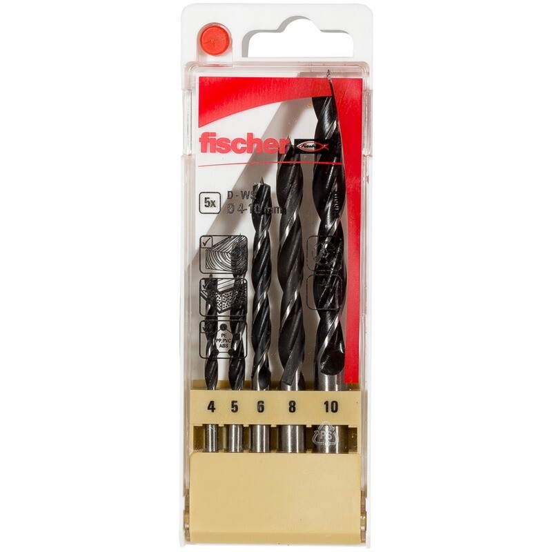 D-WS 4-10mm Σετ τρυπάνια ξύλου (5x)