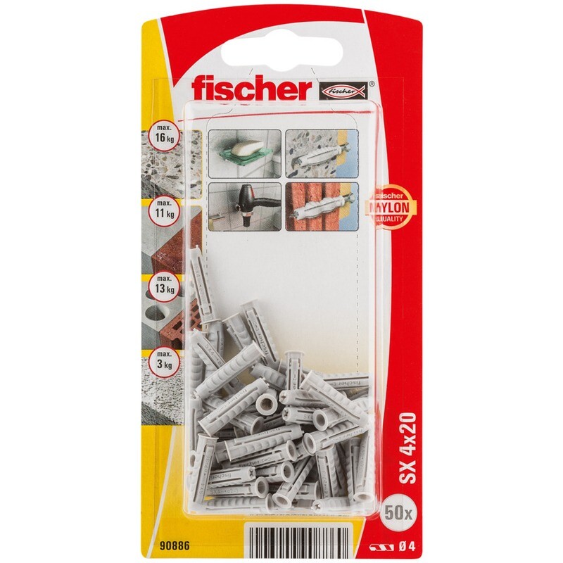 SX 4x20 Νάιλον βύσμα blister (50x)