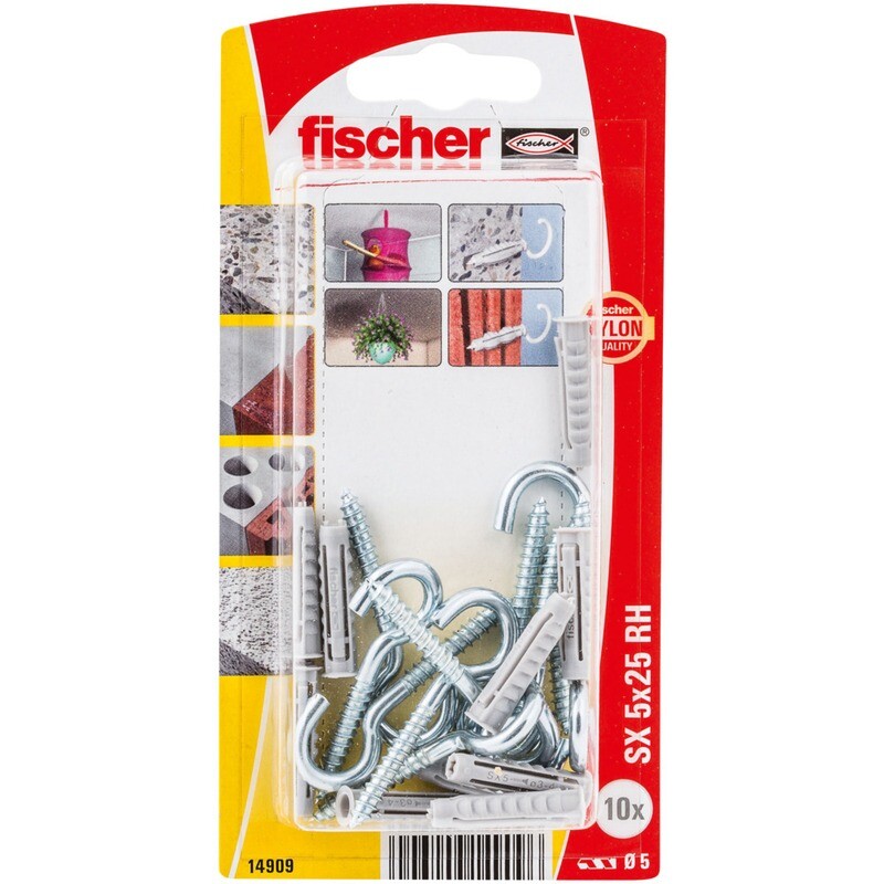 SX 5x25 RH Νάιλον βύσμα γάντζος blister (10x)