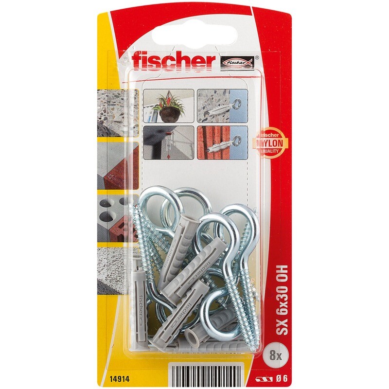 SX 6x30 OH Νάιλον βύσμα κρίκος blister (8x)