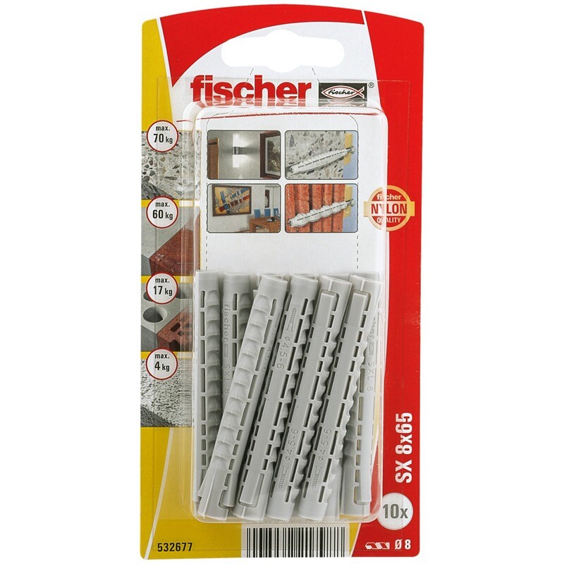 SX 8x65 Νάιλον βύσμα blister (10x)