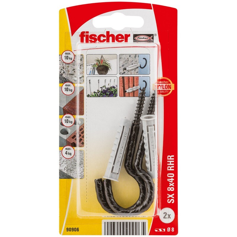 RHR 82 SX 8x40 Βύσμα μαύρος γάντζος blister (2x)
