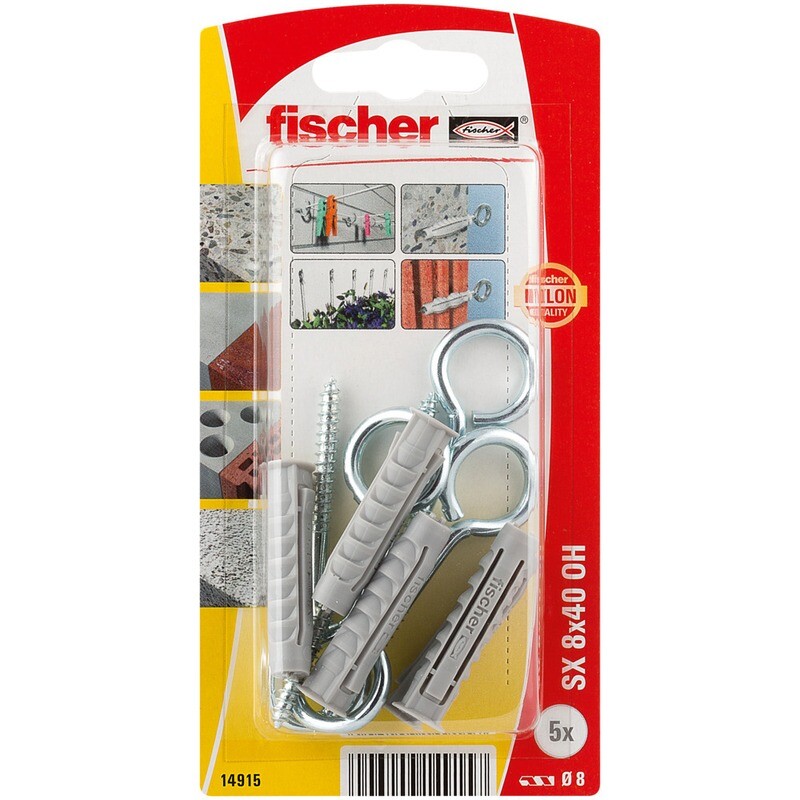 SX 8x40 OH Νάιλον βύσμα κρίκος blister (5x)