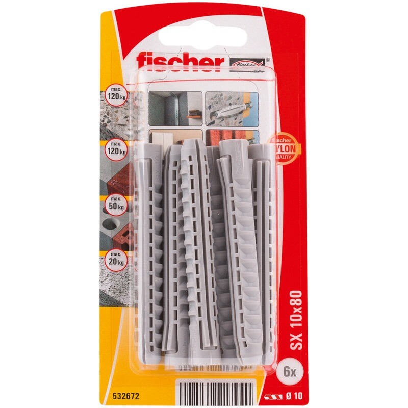 SX 10x80 Νάιλον βύσμα blister (6x)