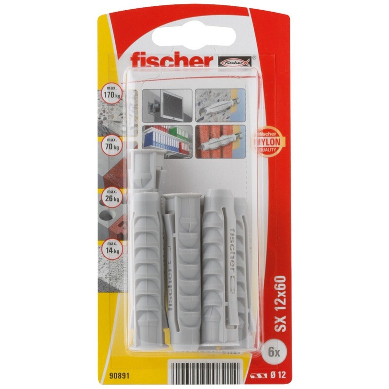 SX 12x60 Νάιλον βύσμα blister (6x)
