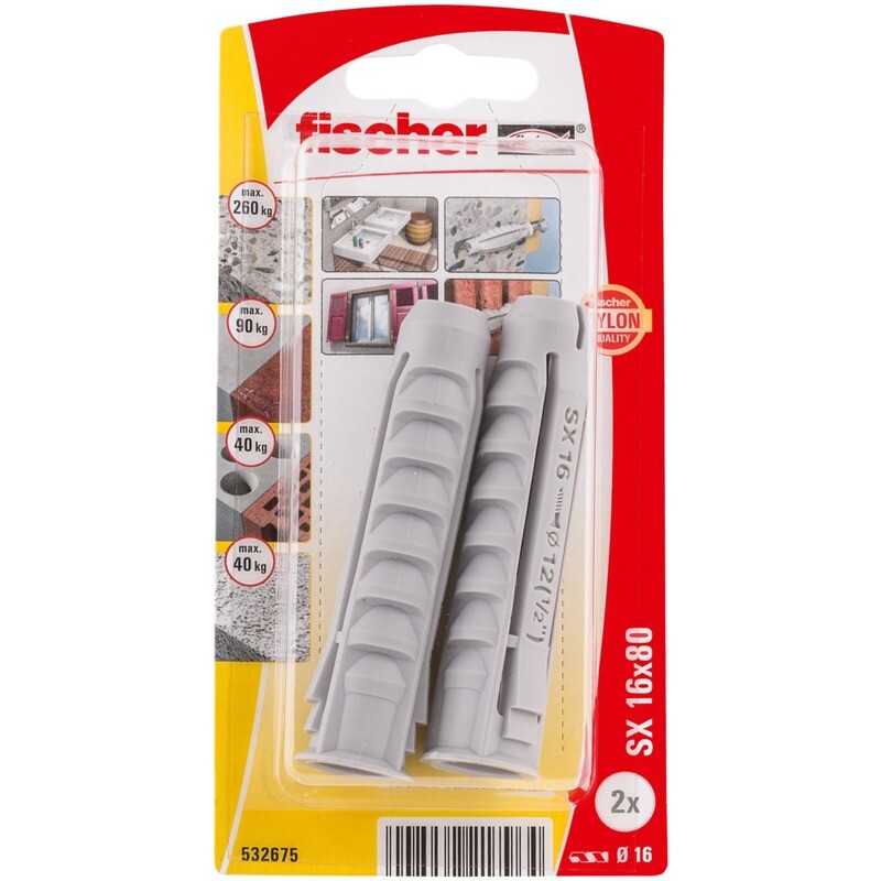 SX 16x80 Νάιλον βύσμα blister (2x)
