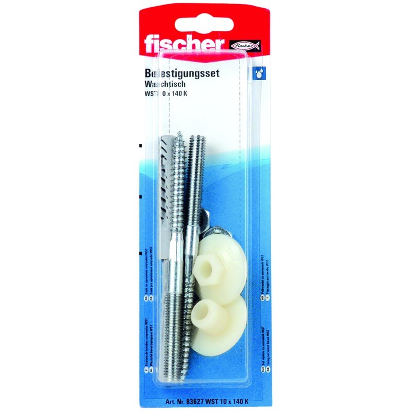 WST 10x140 Σετ στερέωσης νιπτήρα σε blister (2x)