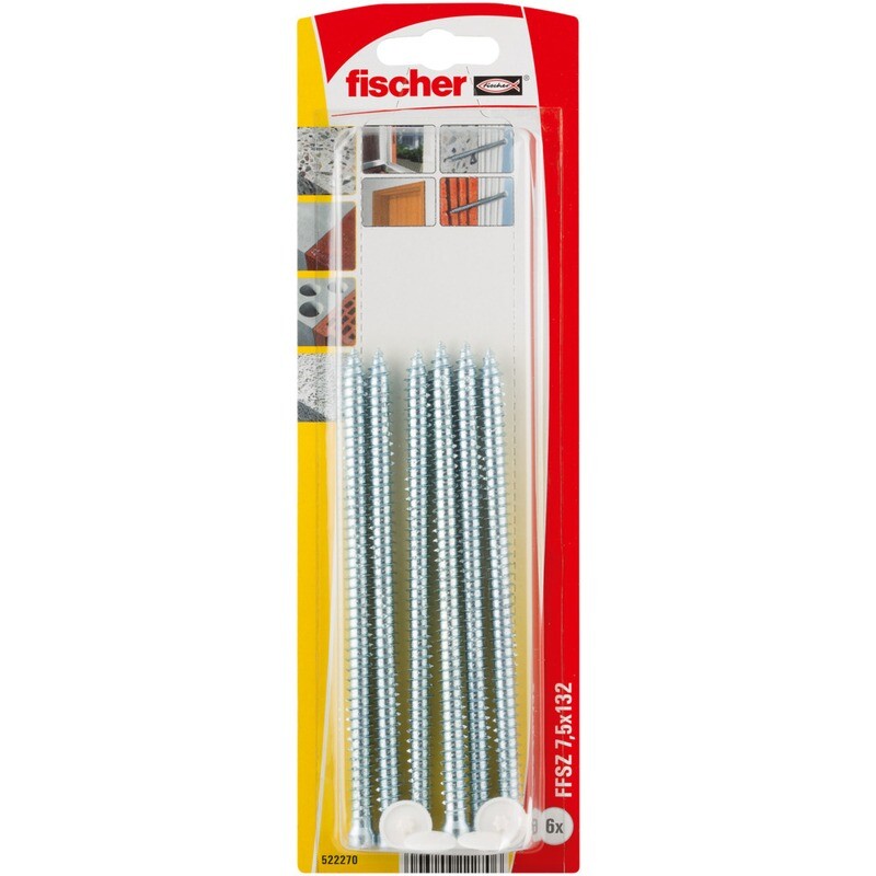 FFSZ 7,5x132 Τσιμεντόβιδα κουφωμάτων σε blister (6x)