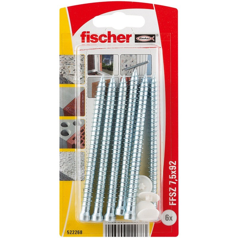 FFSZ 7,5x92 Τσιμεντόβιδα κουφωμάτων σε blister (6x)