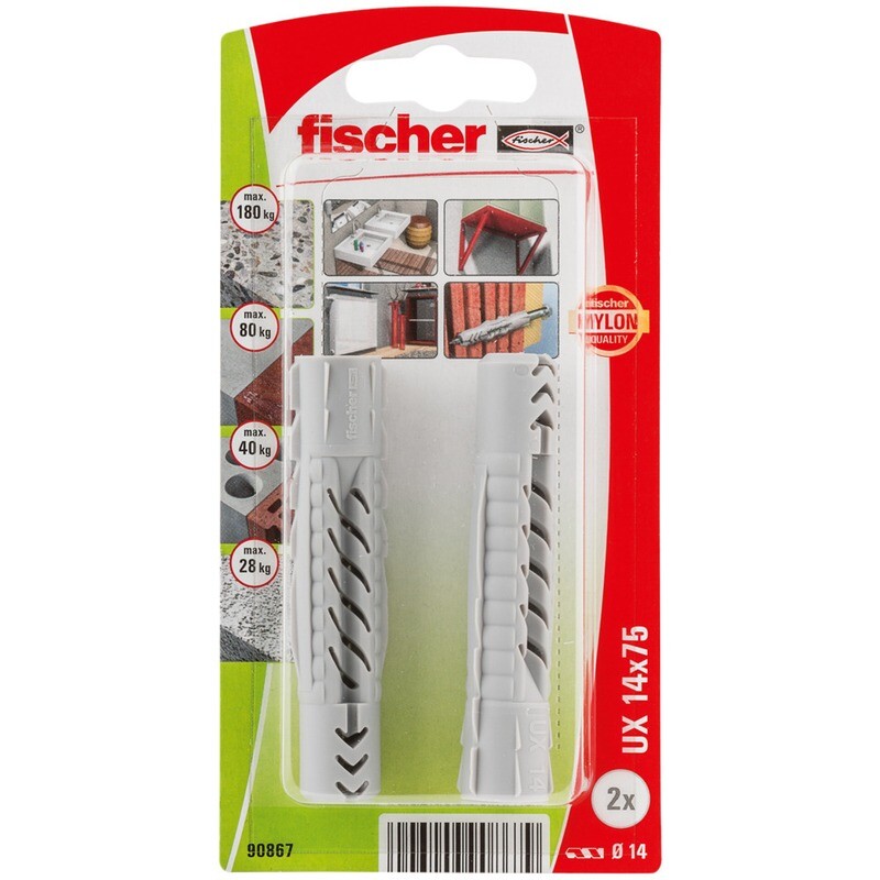 UX 14x75 Νάιλον βύσμα blister (2x)